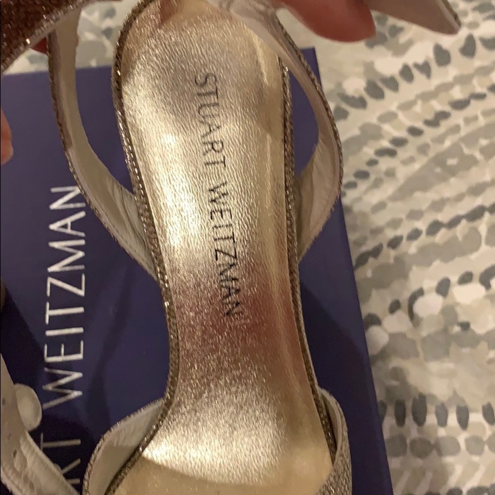 Stuart Weizman Glitter Platform Heels - image 5